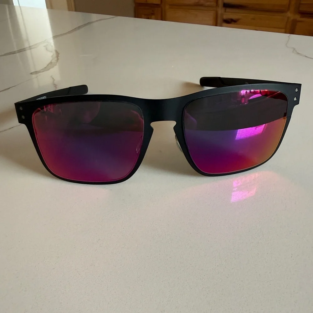 Oakley Holbrook™ Metal Matte Black Frame with Red Iridium Lenses